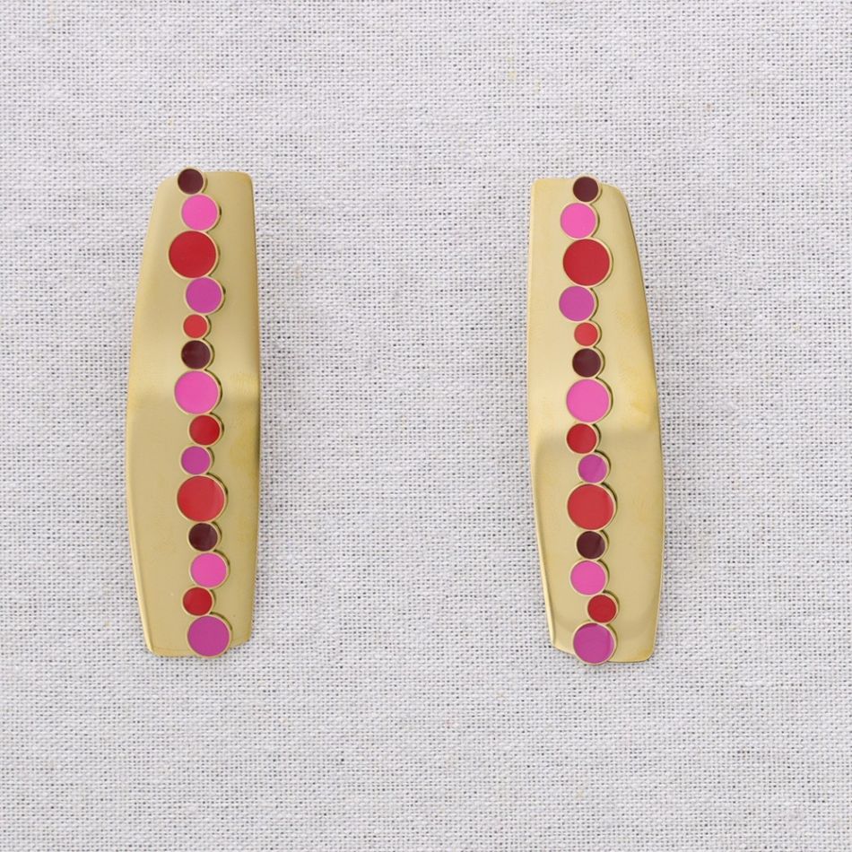 STEEL ENAMEL EARRINGS