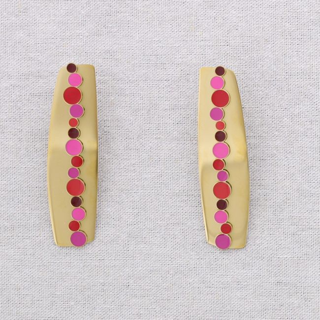 STEEL ENAMEL EARRINGS