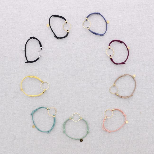 ADJUSTABLE STEEL ELASTIC BRACELET WITH RING