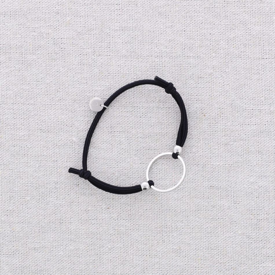 PULSERA ELÁSTICA ACERO AJUSTABLE ANILLA