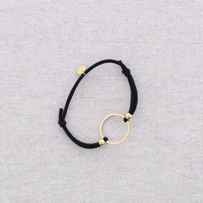 ADJUSTABLE STEEL ELASTIC BRACELET WITH RING