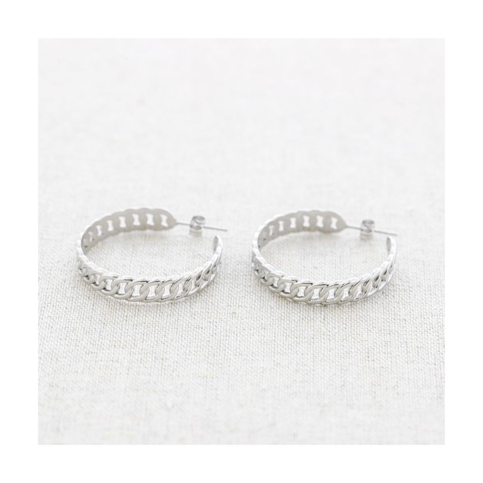 PENDIENTES ACERO ARO ESLABONES