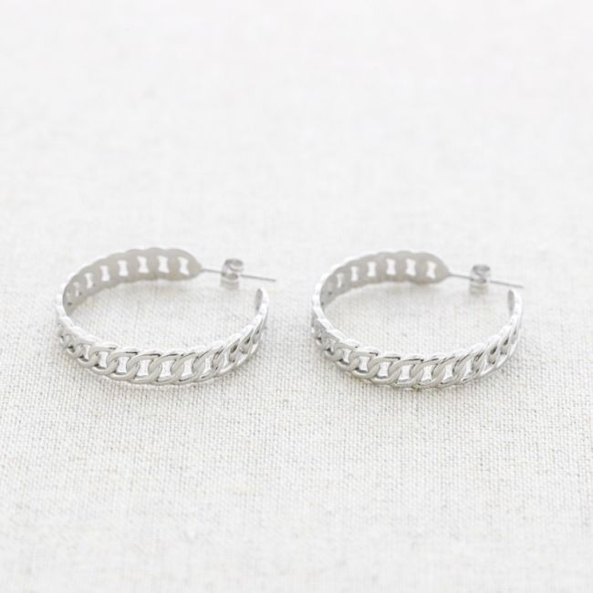 PENDIENTES ACERO ARO ESLABONES