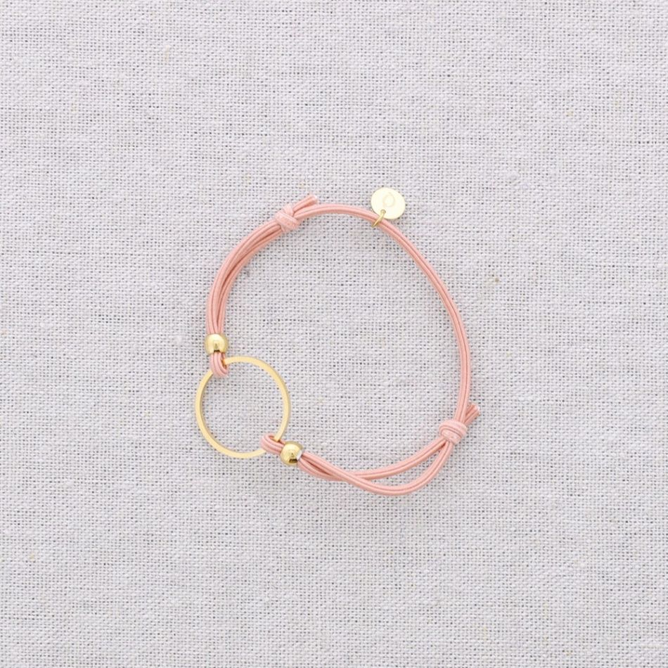 ADJUSTABLE STEEL ELASTIC BRACELET WITH RING