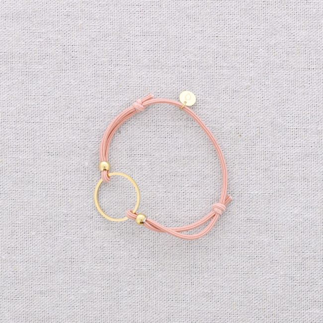 ADJUSTABLE STEEL ELASTIC BRACELET WITH RING