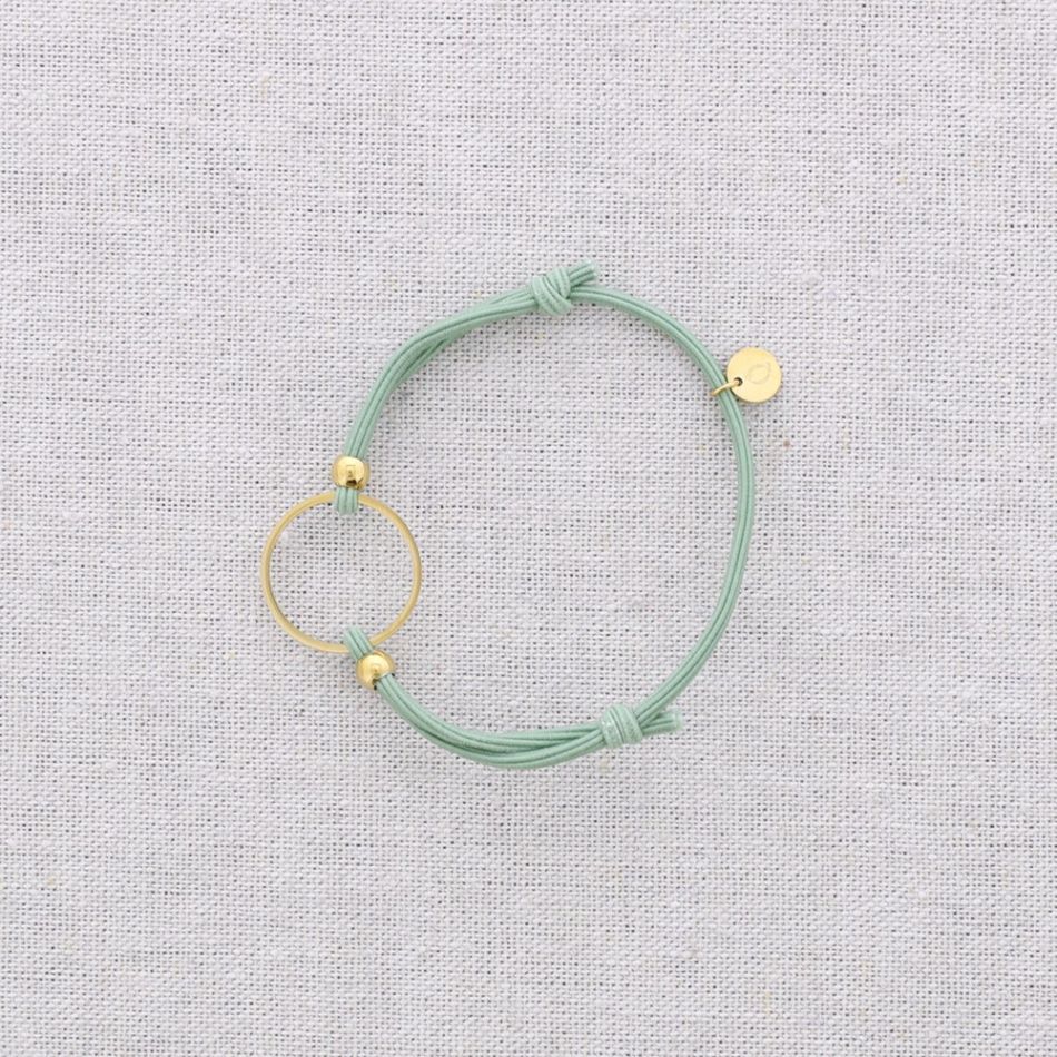 ADJUSTABLE STEEL ELASTIC BRACELET WITH RING