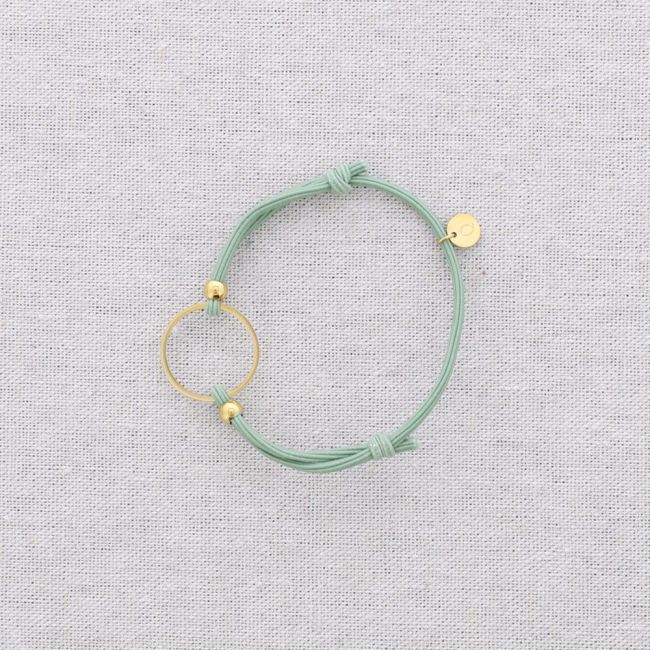 ADJUSTABLE STEEL ELASTIC BRACELET WITH RING