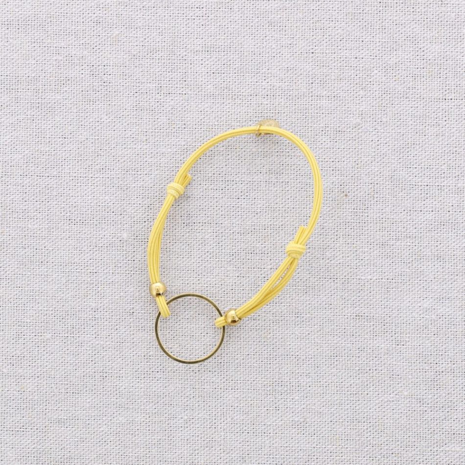 ADJUSTABLE STEEL ELASTIC BRACELET WITH RING