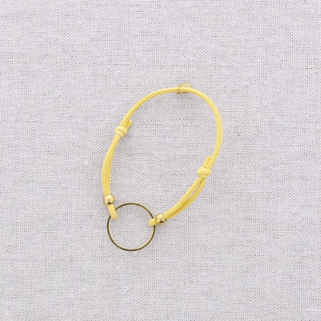 ADJUSTABLE STEEL ELASTIC BRACELET WITH RING