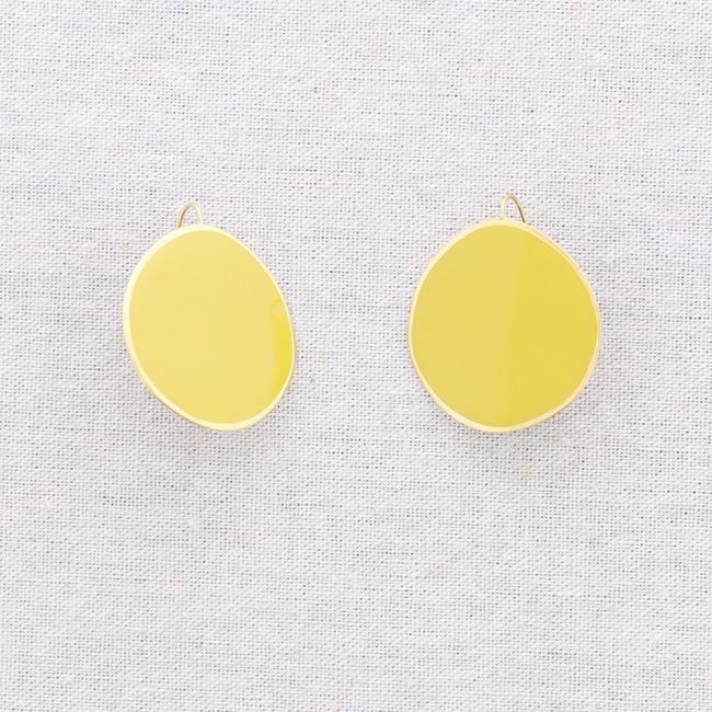 PENDIENTES ACERO COLGANTE ANILLA ESMALTE
