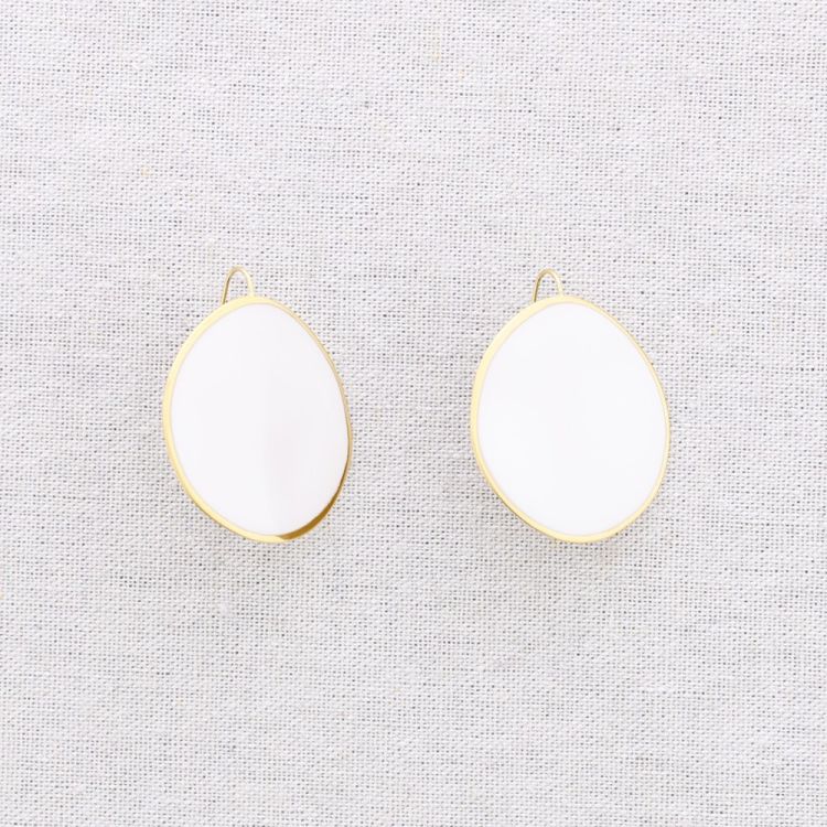 PENDIENTES ACERO COLGANTE ANILLA ESMALTE