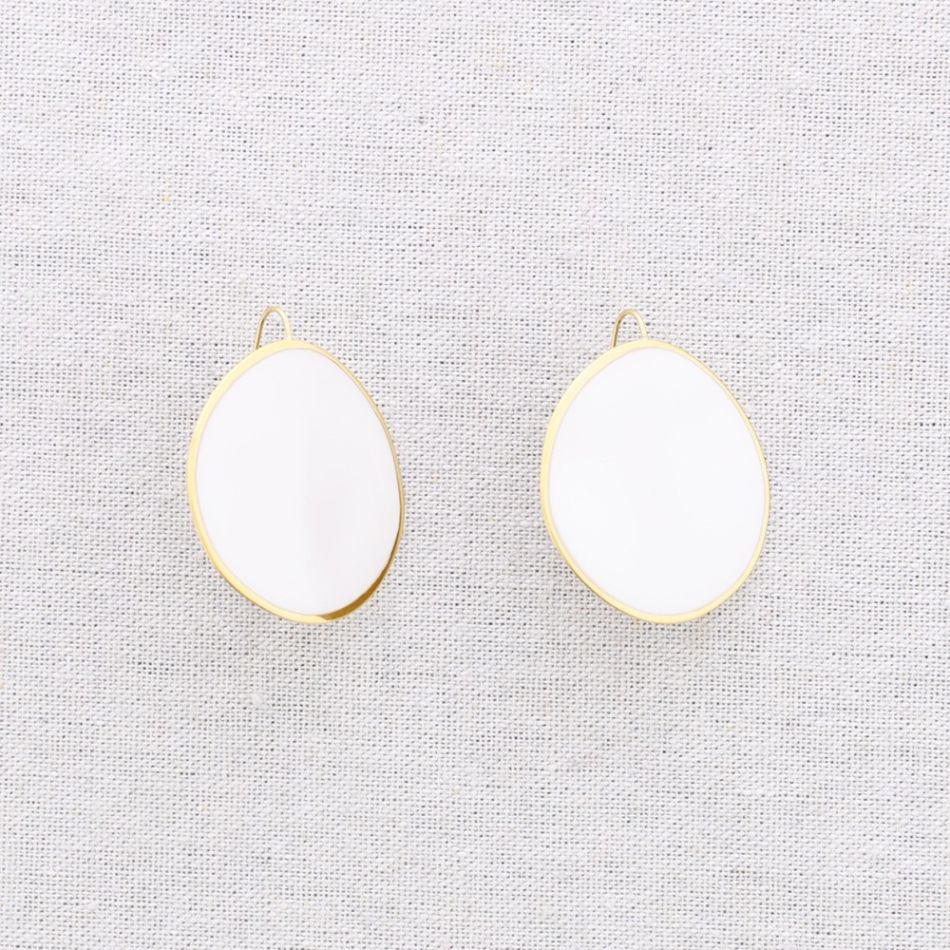 PENDIENTES ACERO COLGANTE ANILLA ESMALTE