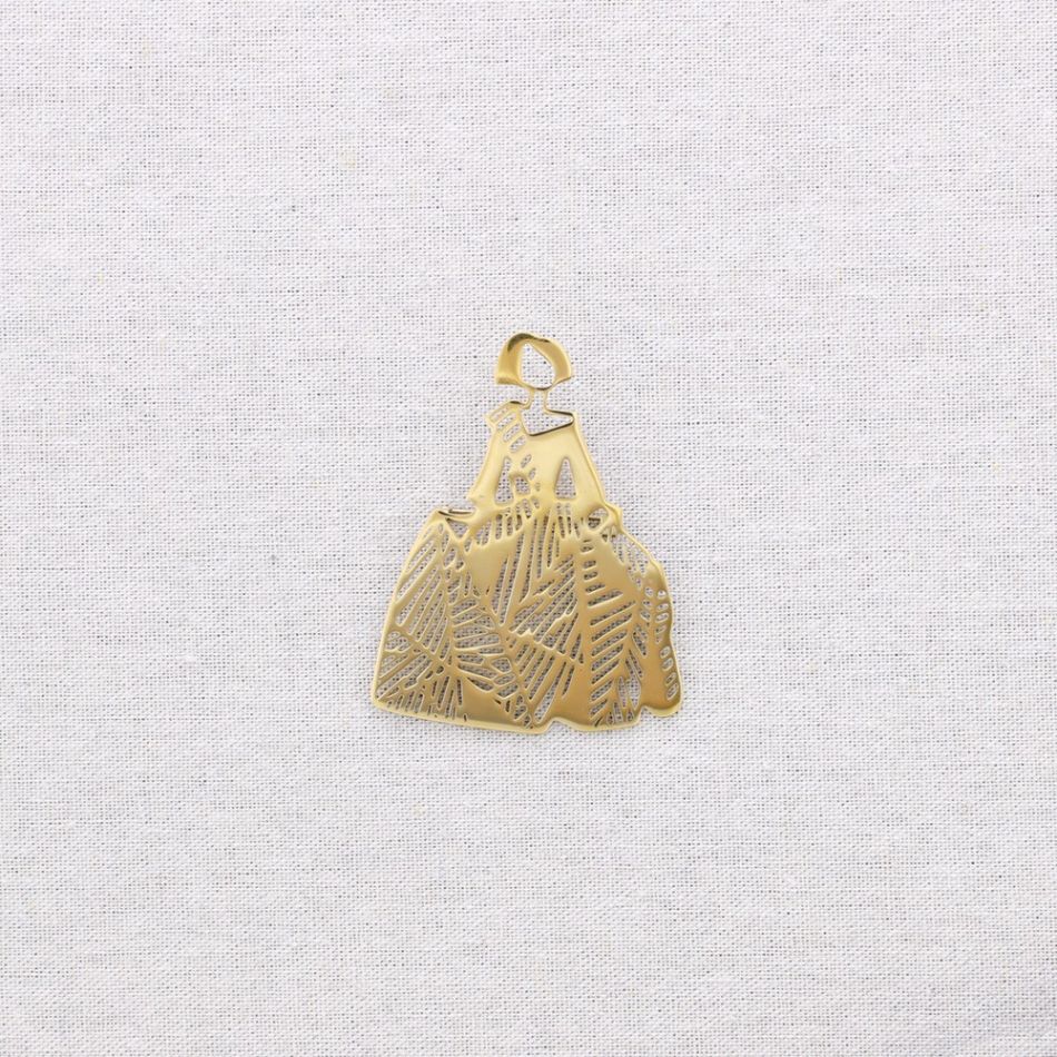 BROCHE ACERO MENINA FILIGRANA
