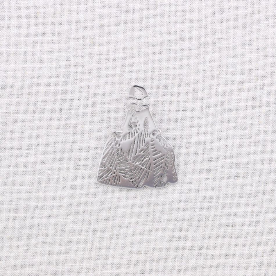 BROCHE ACERO MENINA FILIGRANA