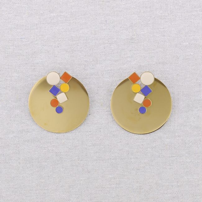 PENDIENTES ACERO ESMALTE