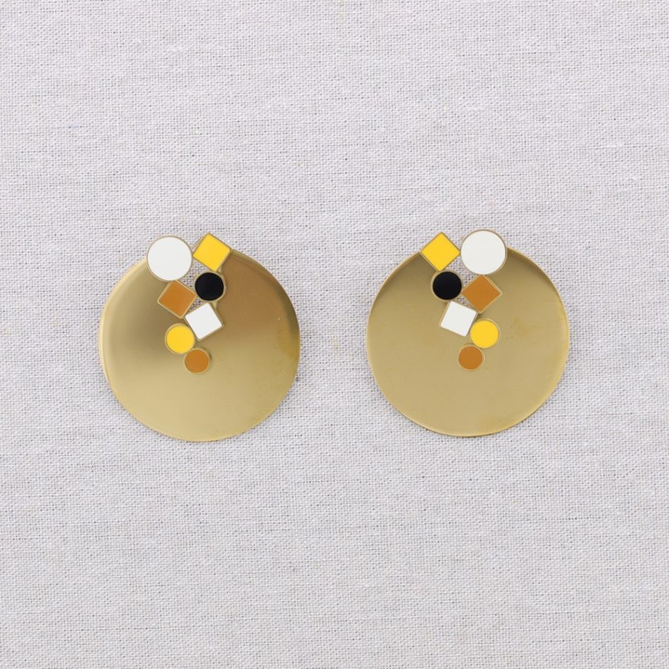 PENDIENTES ACERO ESMALTE
