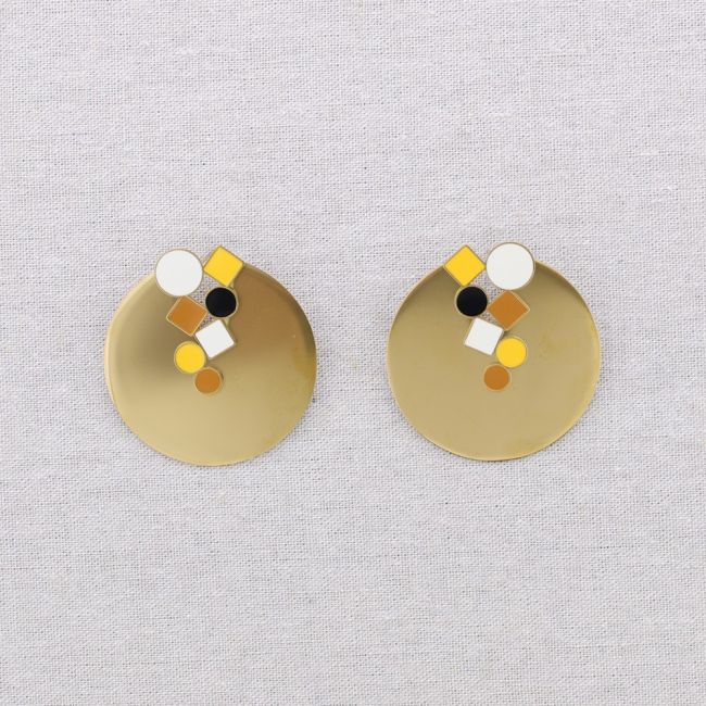 PENDIENTES ACERO ESMALTE
