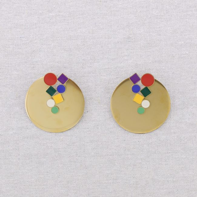 PENDIENTES ACERO ESMALTE