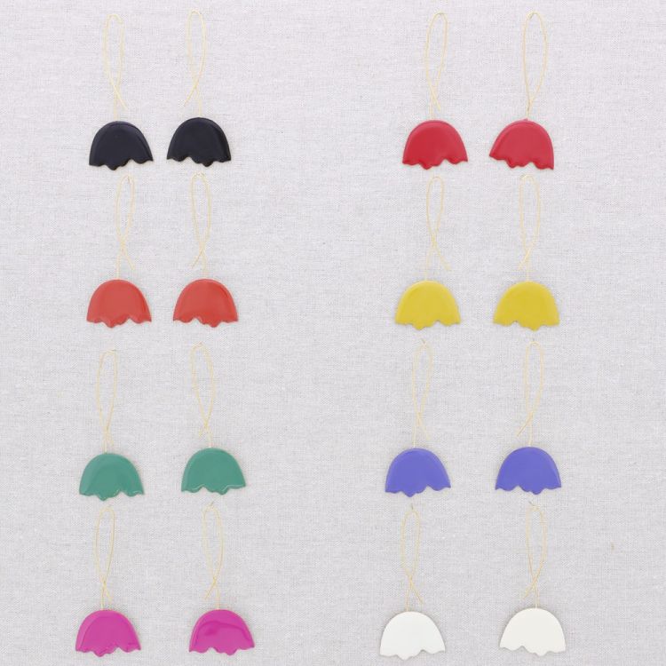 PENDIENTES ACERO COLGANTE FLOR ESMALTE 2
