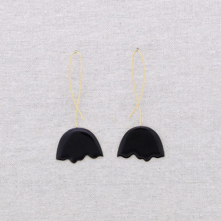 PENDIENTES ACERO COLGANTE FLOR ESMALTE