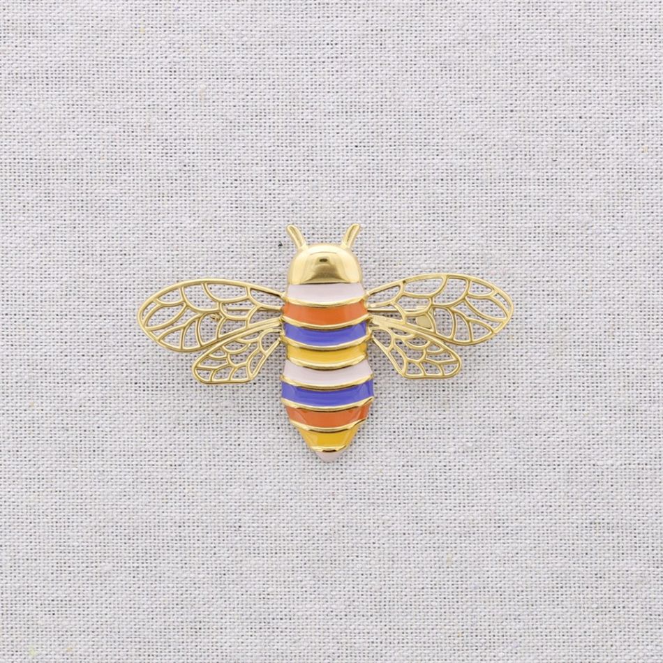 BROCHE ACERO INSECTO ESMALTE