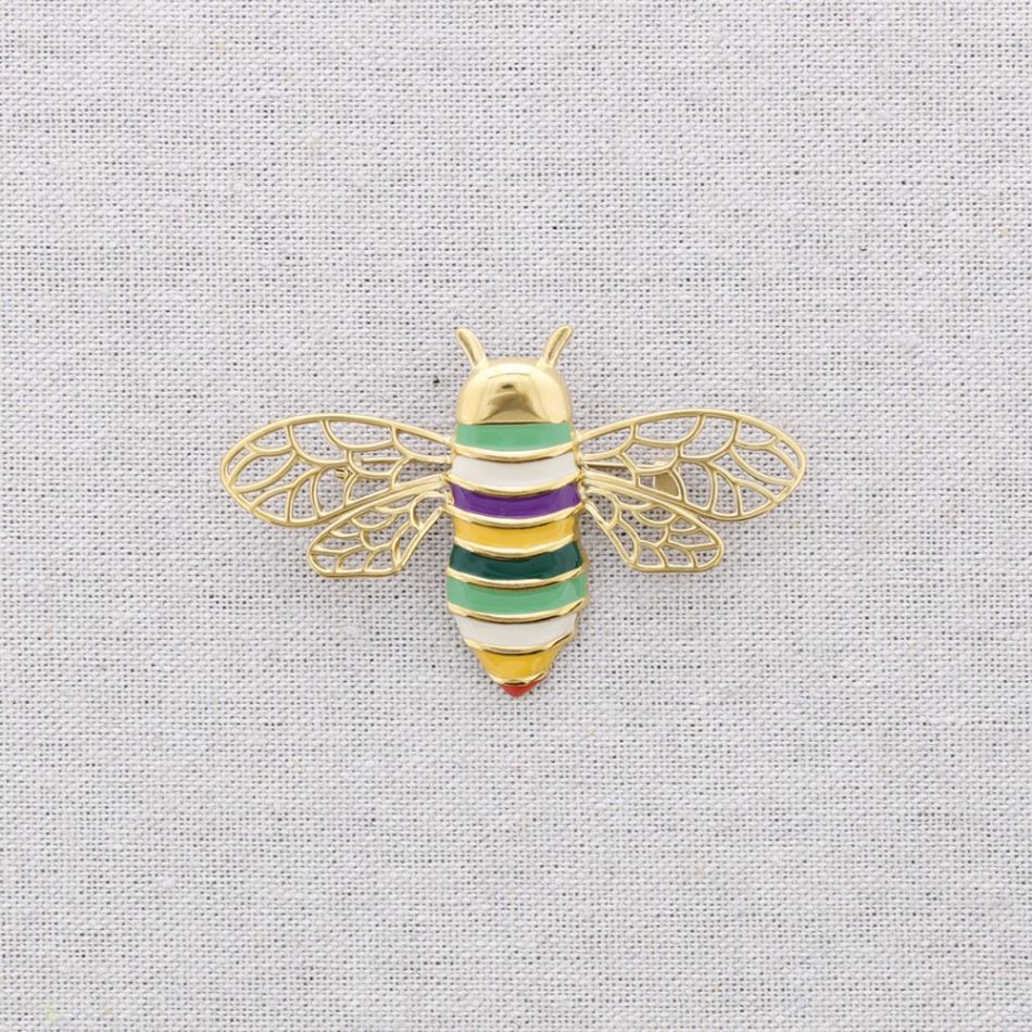 BROCHE ACERO INSECTO ESMALTE