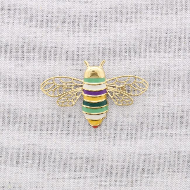 BROCHE ACERO INSECTO ESMALTE