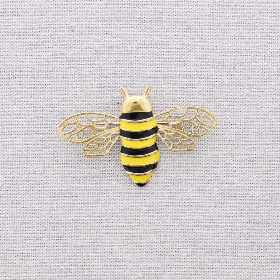BROCHE ACERO INSECTO ESMALTE