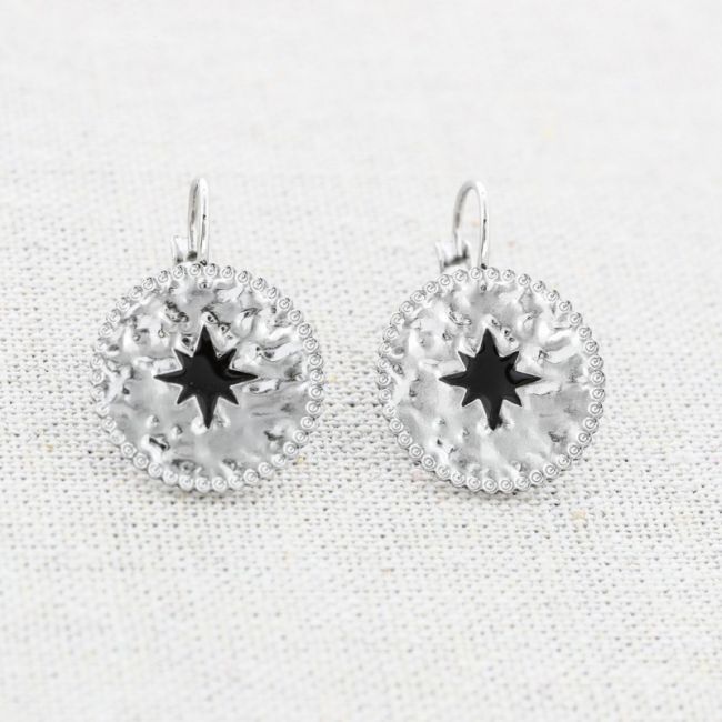 OMEGA CLOSURE MEDAL STEEL EARRINGS