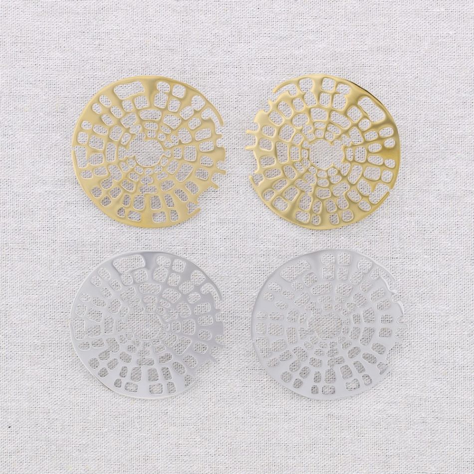 PENDIENTES ACERO MEDALLA FILIGRANA