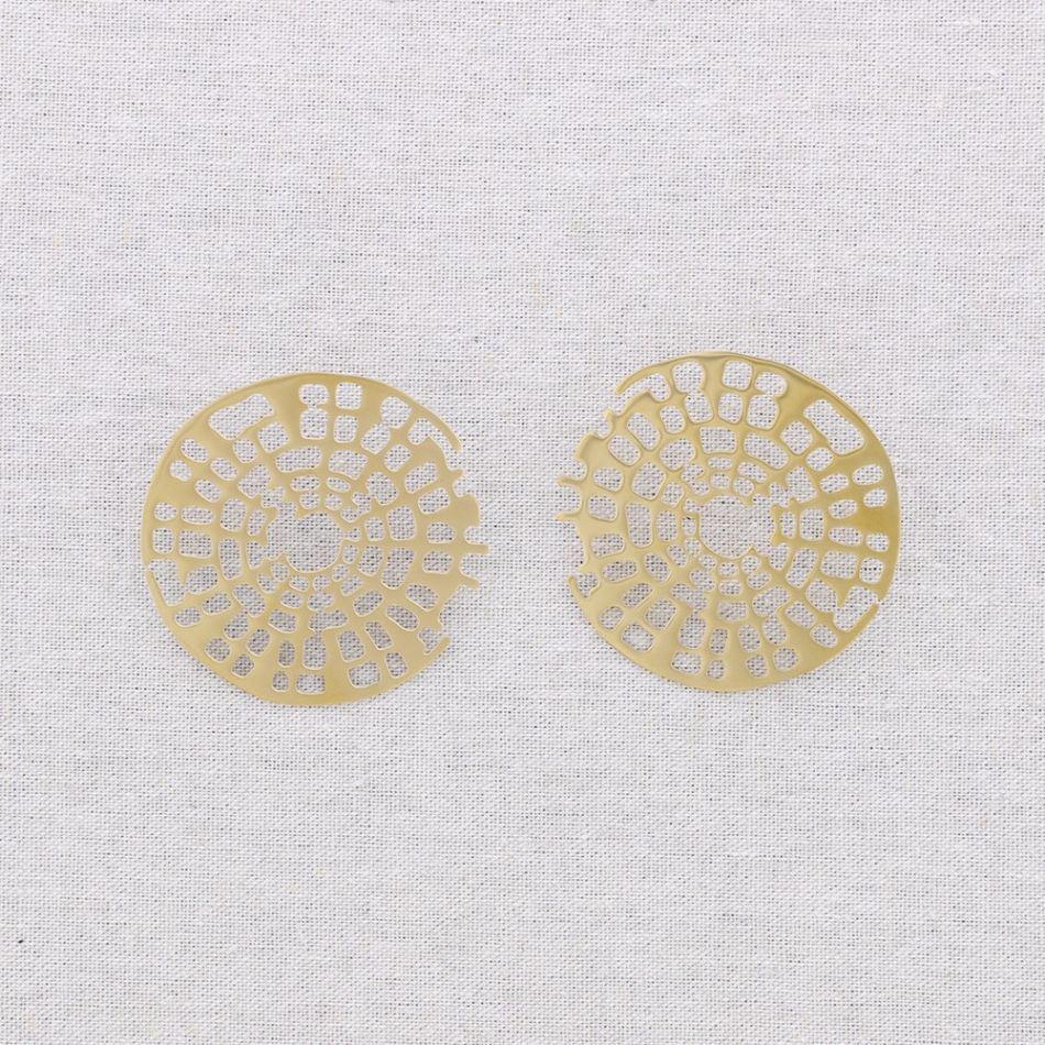 PENDIENTES ACERO MEDALLA FILIGRANA