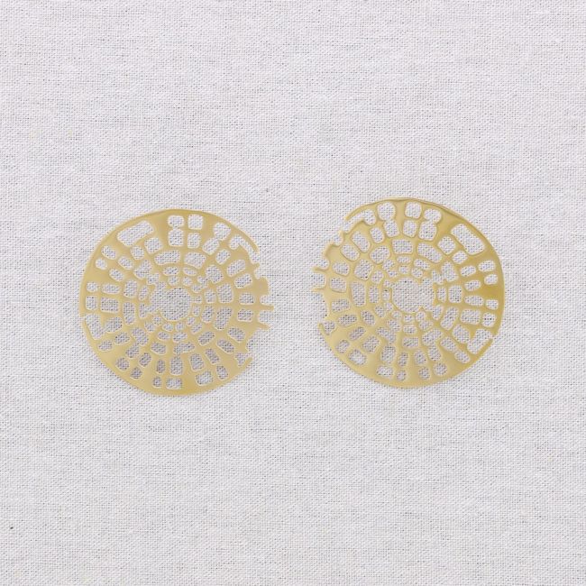 PENDIENTES ACERO MEDALLA FILIGRANA