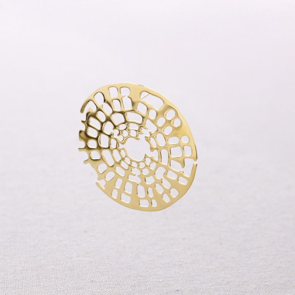 PENDIENTES ACERO MEDALLA FILIGRANA