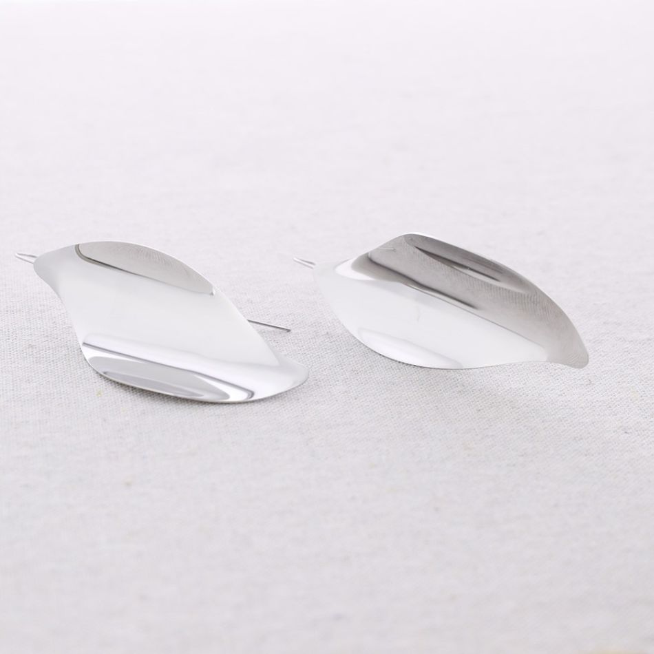 PENDIENTES ACERO COLGANTE HOJA