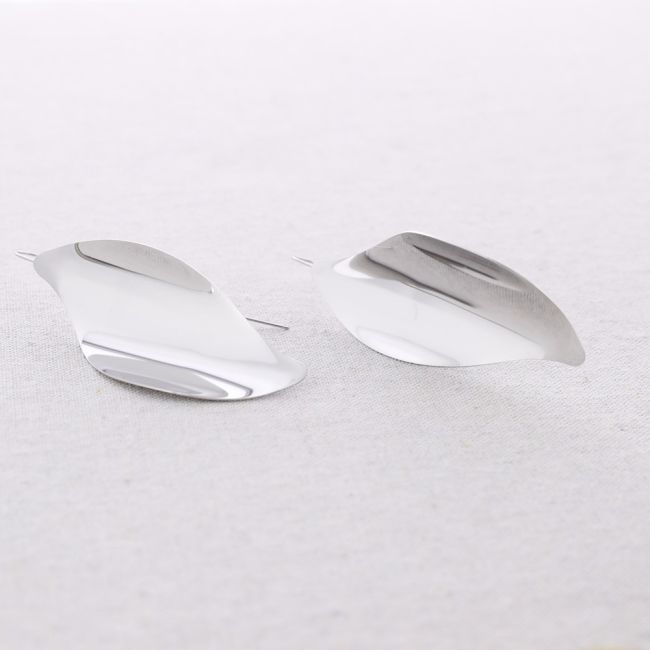 PENDIENTES ACERO COLGANTE HOJA
