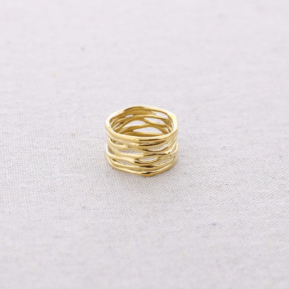 ANILLO ACERO MULTI TIRAS