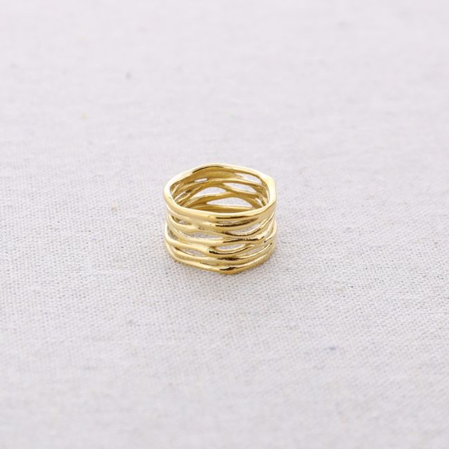 ANILLO ACERO MULTI TIRAS