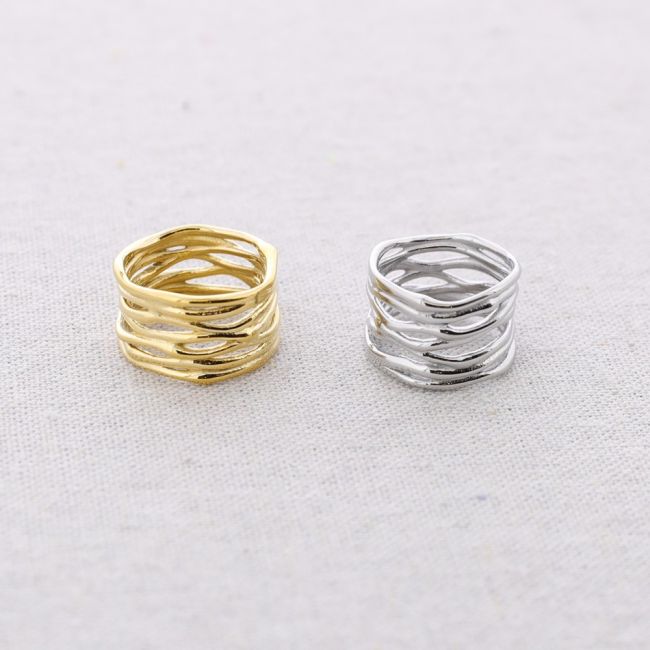 ANILLO ACERO MULTI TIRAS