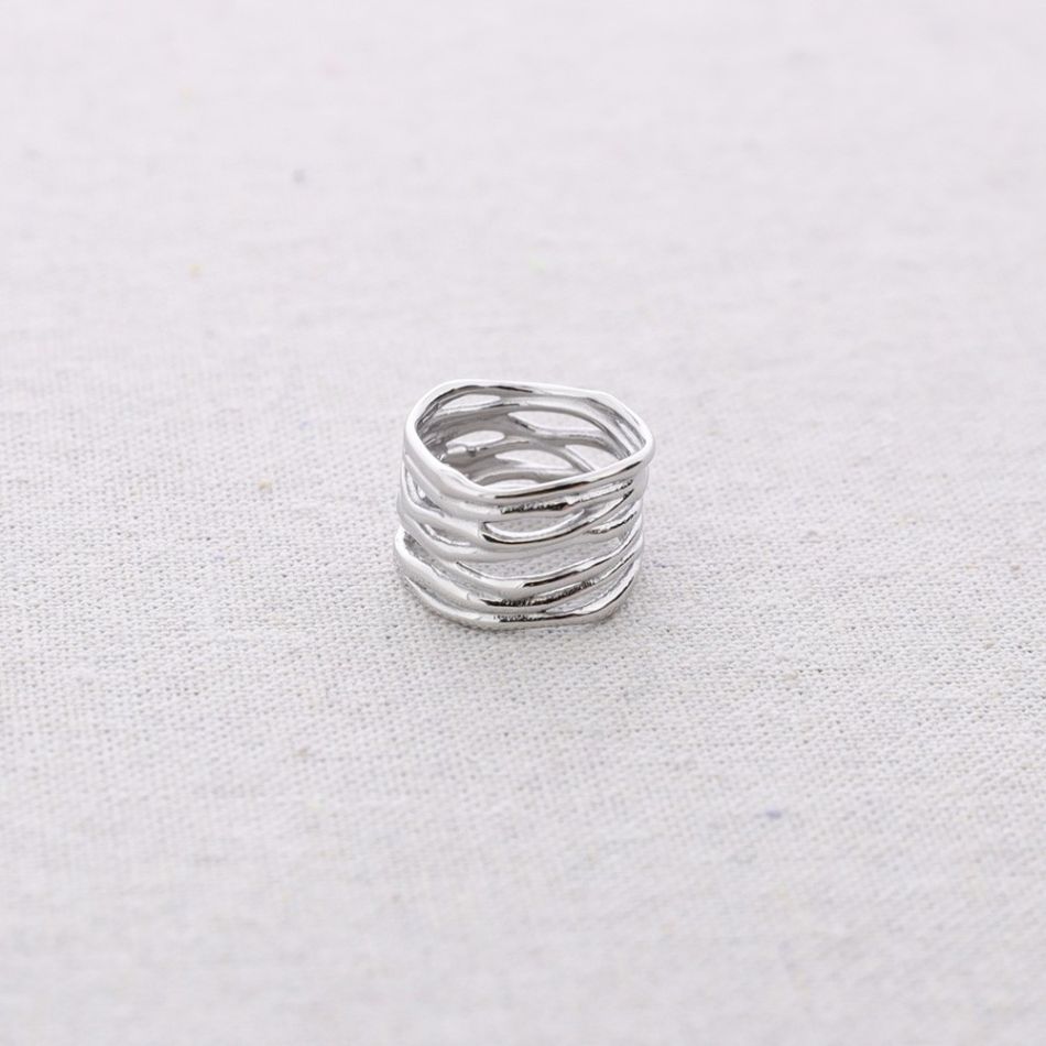 ANILLO ACERO MULTI TIRAS