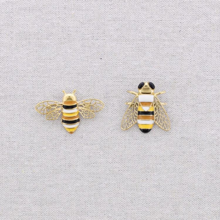 BROCHE ACERO SET 2 INSECTOS ESMALTE 2