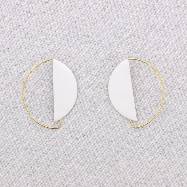 PENDIENTES ACERO FORMA GEOMÉTRICA ESMALTE