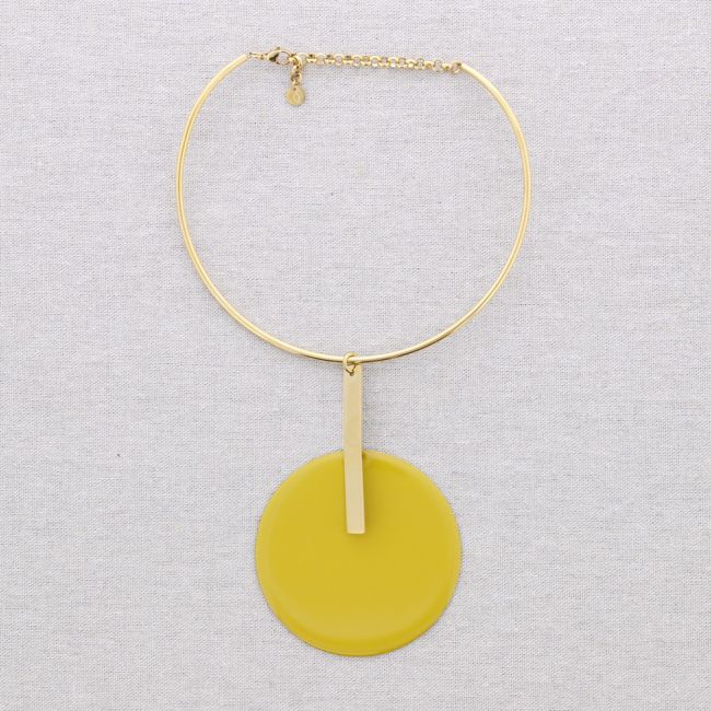 CHOKER ACERO COLGANTE MEDALLA ESMALTE