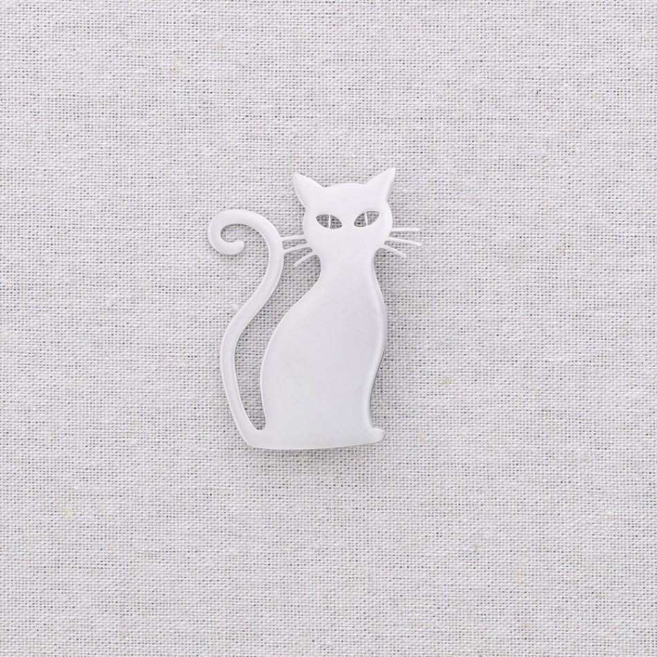 BROCHE ACERO GATO