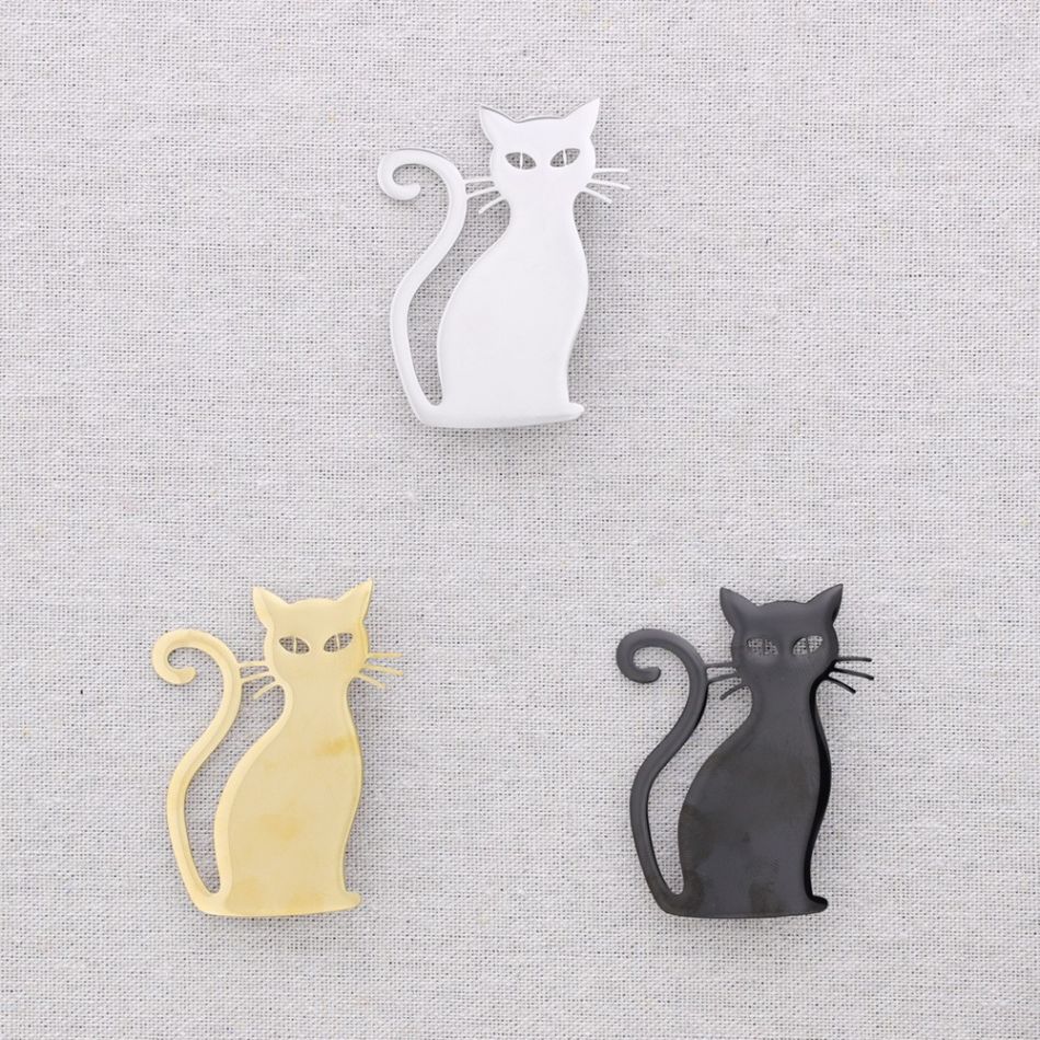 BROCHE ACERO GATO