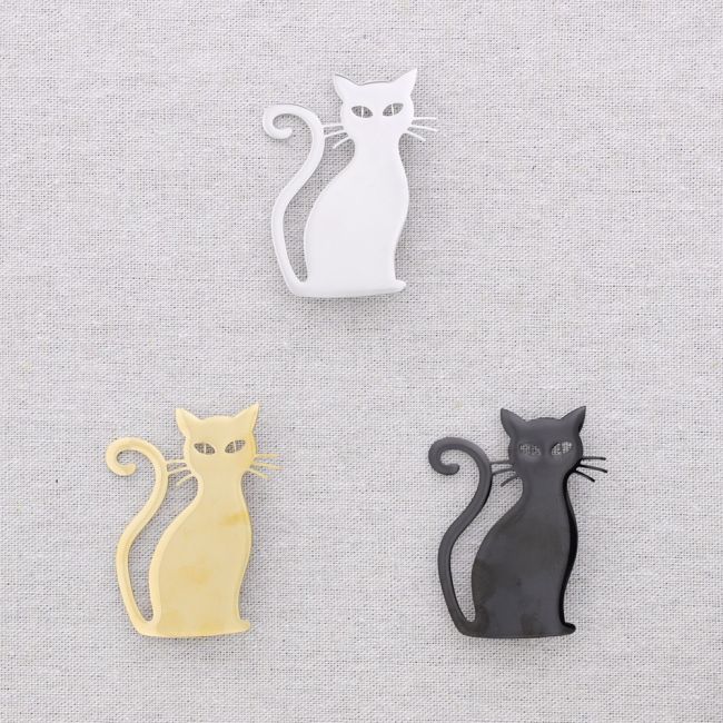BROCHE ACERO GATO