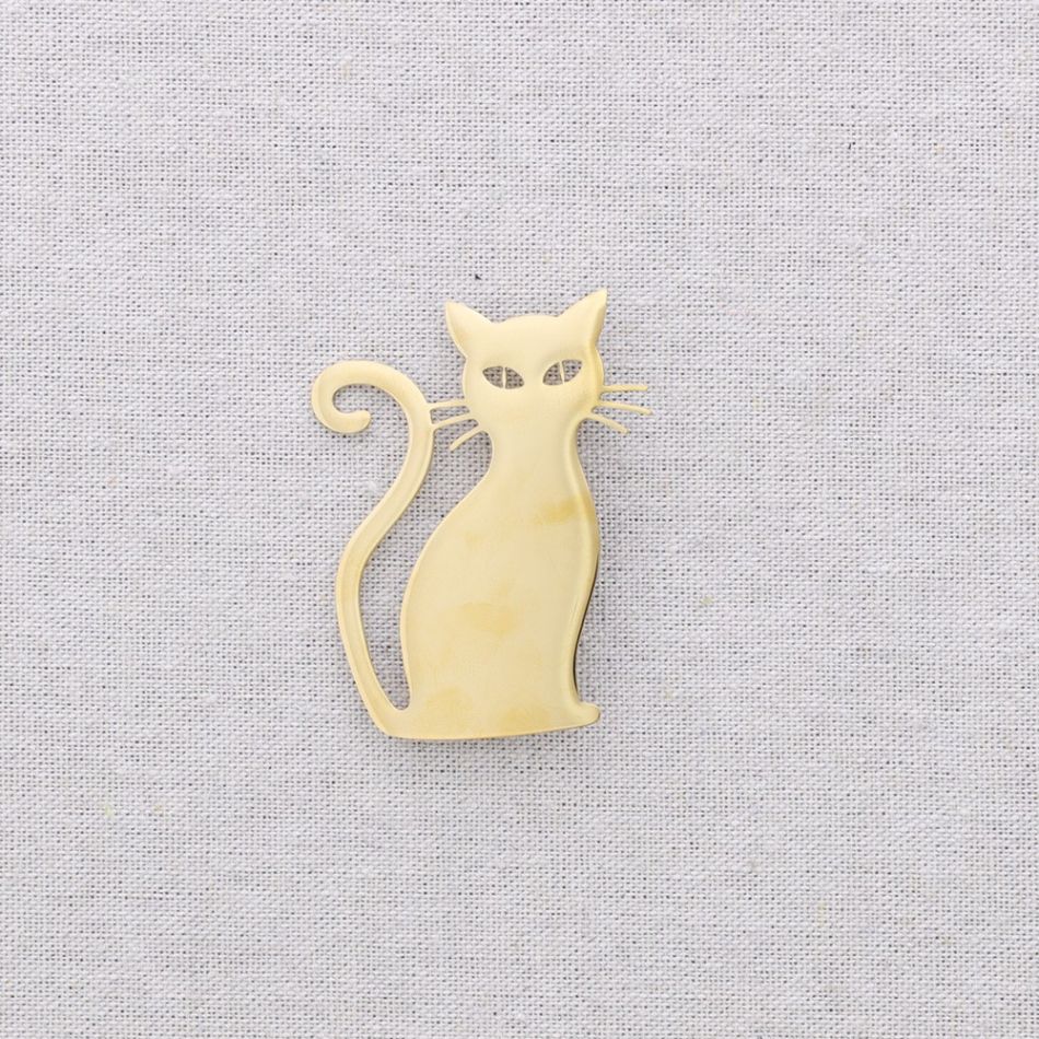 BROCHE ACERO GATO