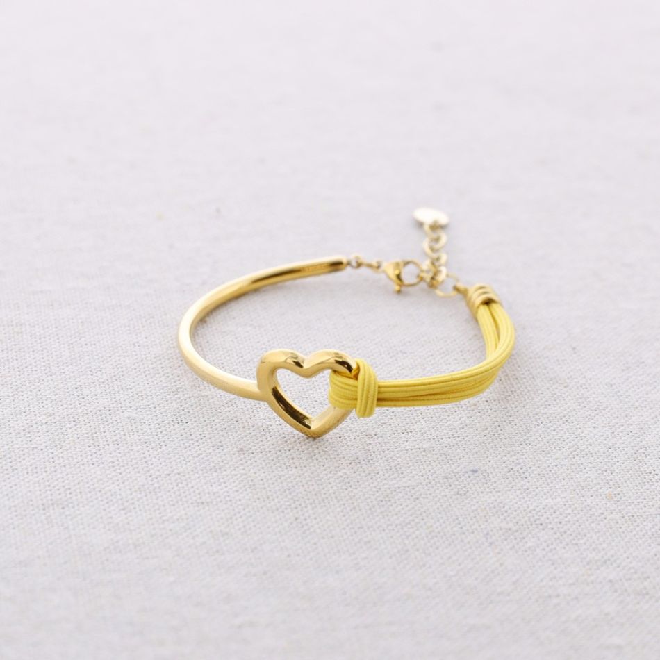 RIGID ELASTIC HEART BRACELET