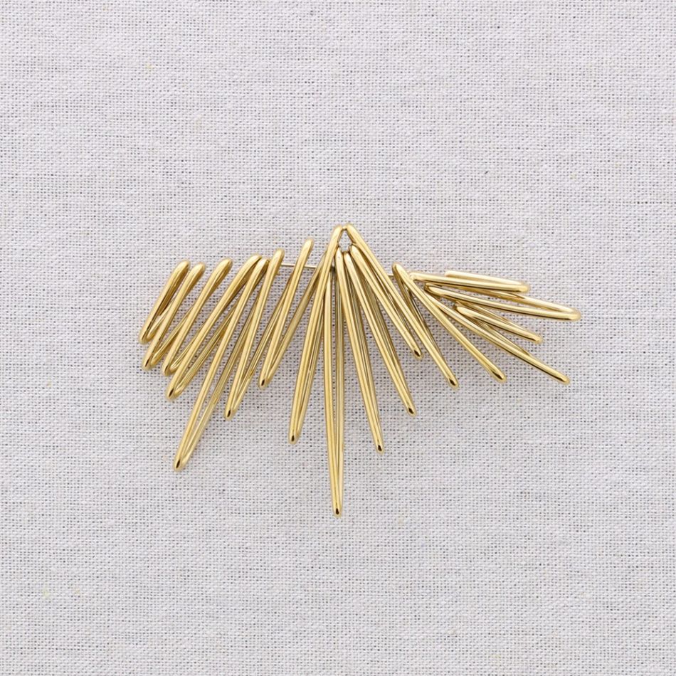 STEEL STRIPS BROOCH