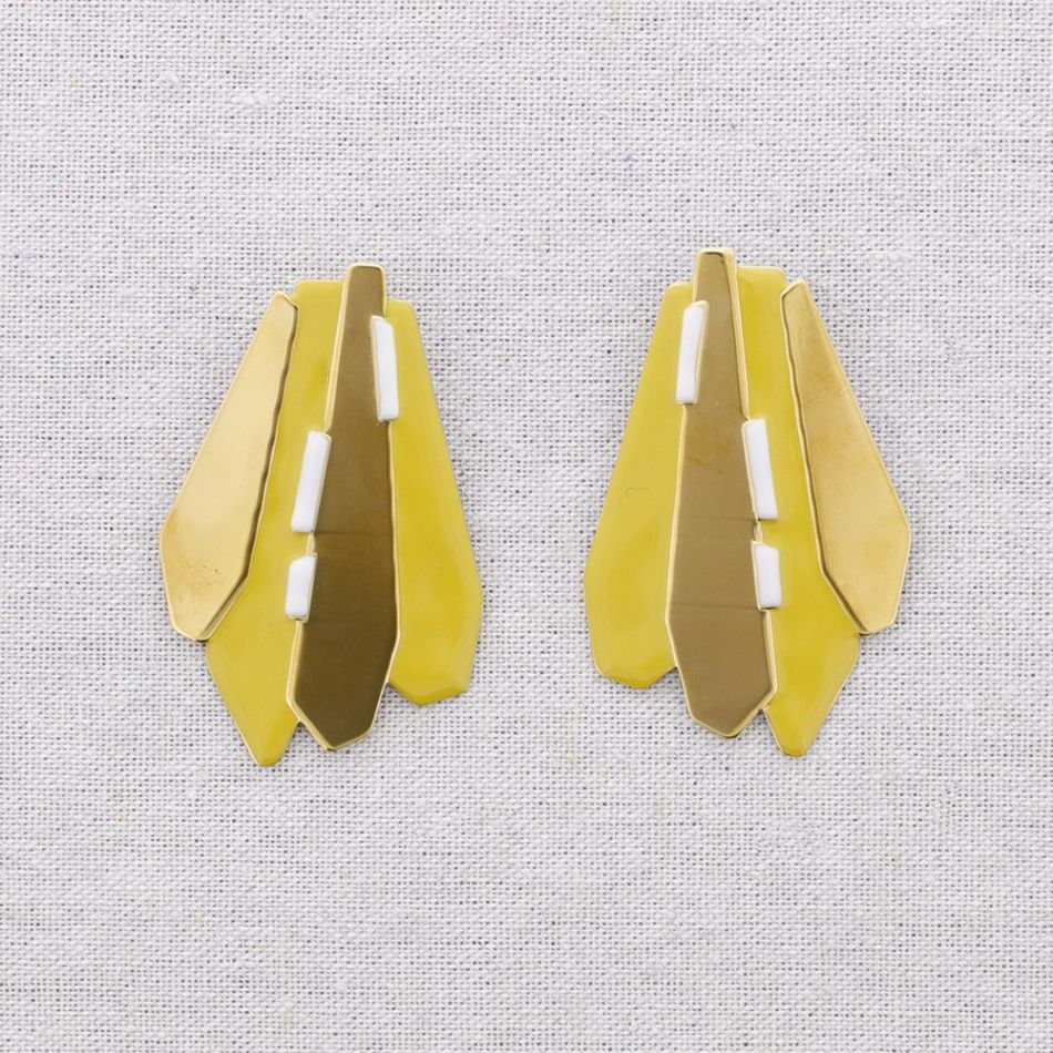 PENDIENTES  ACERO FORMAS GEOMÉTRICAS ESMALTE