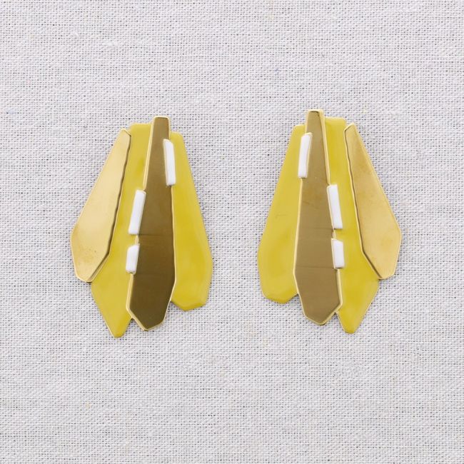 PENDIENTES  ACERO FORMAS GEOMÉTRICAS ESMALTE